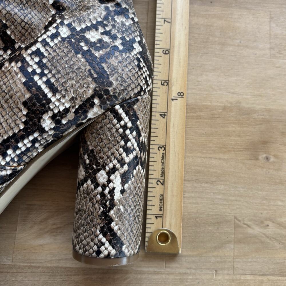 Just Fab Womens Snake Skin Pointed Estrella Zip Boots Size 9 - Picture 10 of 10